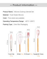 Juego De Utensilios De Cocina Ecológicos De Silicona 13PCS Antiadherentes Con Caja De Almacenamiento Herramientas De Hornear Y Medidora - details 9