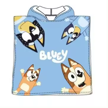 Poncho Toalla Bluey Microfibra 55x110cm. - 1