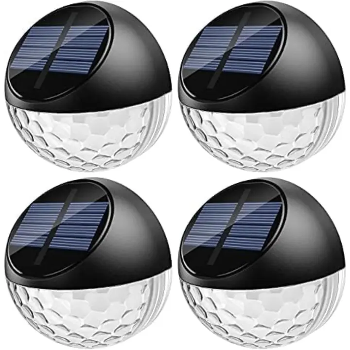 Paquete de 4 Luces LED Solares para pared de exterior, IP65, impermeable, iluminación decorativa, Luz Blanca Cálida, lámpara de Valla, pared, Terraza, Jardín, Escaleras, patio - 1