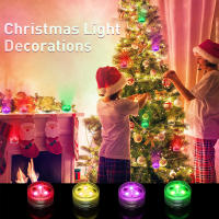 Luz LED Submersible Mini Con Control Remoto Para Eventos Fiesta Vaso Acuario Batería Incluida Luz Nocturna Redonda Para Decoración - details 6