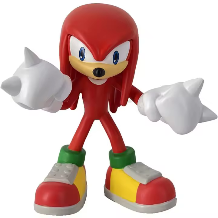 Figura de Knuckles the Echidna de Sonic color rojo de plástico - 1