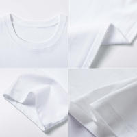 Camiseta Clásica De Algodón Para Hombres Y Mujeres Transpirable Top Unisex Para Parejas Color Sólido Negro Blanco - details 3