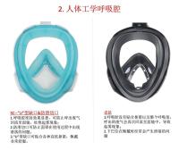 Máscara de buceo para adultos y niños, cara completa, transpirable, snorkel, equipo de natación para miopía, gafas respiradoras secas completas subacuáticas - details 5