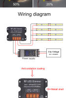 Controlador Remoto De LED 12V 24V Para Tiras De Luces LED Potencia Máxima 360W Regulador De Voltaje Con Botón De Modulación 30A - details 2