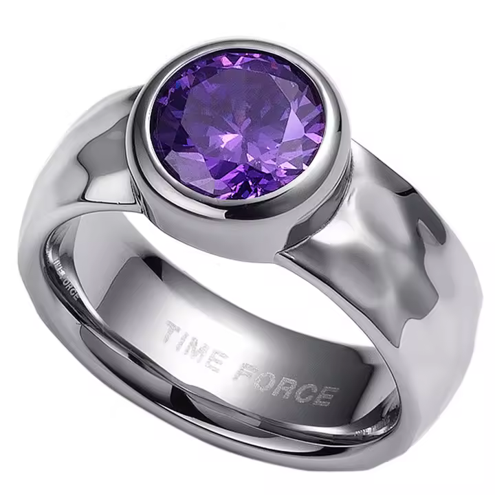 Time Force Tj5040s14  Anillo Para Para Mujer Color Plateado - 1