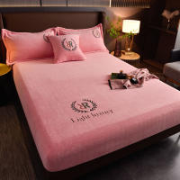 Sábana Elástica De Peluche Suave Protección De Matraces De Velours Sábana Plancha Estilo Sencillo Color Sólido 100% Poliéster - details 10