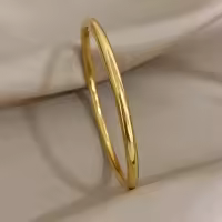 Pulsera De Acero Inoxidable Impermeable Para Mujer Con Plata De Oro Polido Y Superficie Lisa Cuff Bangles Abrochable Joyería Clásica - details 7
