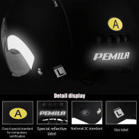 Casco De Ciclismo  Con Gafas Y Protección Auditiva Estampado Reflector Para Bicicleta MTB Carretera E-Bike Para Adultos Hombres - details 9