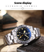 Reloj De Pulsera De Cuarzo Para Hombre ADDIESDIVE GMT 39mm Luminoso Calendario Resistente Al Agua 20ATM Acero Inoxidable - details 9