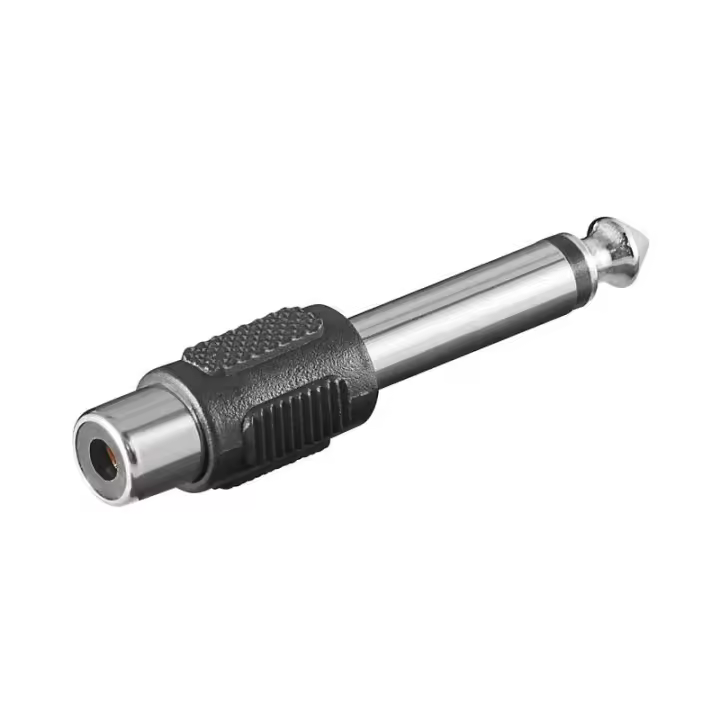 Adaptador Jack macho mono de 6,3mm a hembra de RCA - 1