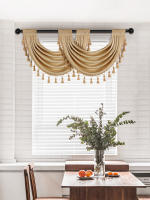 Valance De Estilo Europeo Sólido De Terciopelo Con Borlas Para Decoración De Ventanas Puertas Y Habitaciones Material De Poliéster 1 Pieza - details 5