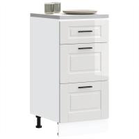 vidaXL Mueble bajo de cocina porto madera reconstituida en color Gris sonoma/Gris hormigón/Roble Sonoma y más | almacenamiento funcional diseño moderno para baño dormitorio sala - details 6
