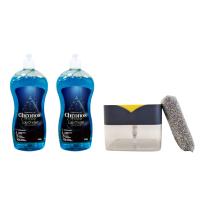 CHRONOS de Laboncler AROMA A ELEGIR: Pack con 2 lavavajillas concentrados (elige tu aroma), dispensador y esponja.  Limpieza sin esfuerzo y respetuosa con el medio ambiente LABONCLER ECOJIN ORIGINAL . - details 0