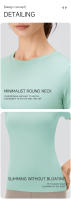 Camiseta Deportiva Para Mujer 2024 Técnica De Secado Rápido Top De Yoga Corto Manga Transpirable Y Cómodo Para Gimnasio Y Running - details 7