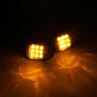 Par De Señales De Giro Para Motocicleta 12V Con 9 LEDs Luz Amarilla Indicadores De Señalización Con Interruptor Piranha - details 10
