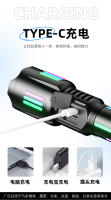 Linterna láser blanca de luz potente, recargable tipo C, con zoom para exteriores, pantalla digital, tira fluorescente, linterna LED - details 13