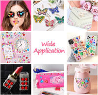 Pegatinas De Cristal Acrílico 3D Para Niñas Decoración DIY Adhesivas Brillantes Joyería De Peluca Regalo Para Niñas De 3-12 Años - details 3