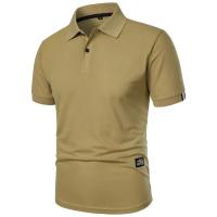 Camisa Polo Hombre Verano Manga Corta Color Sólido Transpirable Camiseta Ligera Para Fitness Estilo Callejero Cuello Redondo - details 4