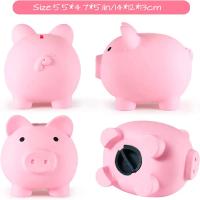 Caja De Ahorro En Forma De Cerdo Piglet Para Niños En Colores Rosa Y Azul Juguetes Seguros Para Contar Monedas Organizador De Dinero Sin Abrir Medidas 14x12x13 Cm Peso 170 G - details 1