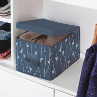 Cajas de almacenamiento de tela con tapa, Cosatto, 30 x 45 x 20 cm. 2 cajas para guardar ropa en el armario. - details 0