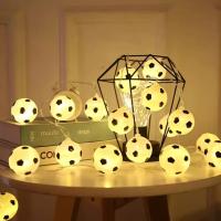Cadena De Luces De Fútbol Con 10/20 LED Para Decoración De Habitaciones Y Restaurantes Luz Atmosférica Creativa Piloto Asumida Para Ventanas Y Fiestas Navideñas - details 6