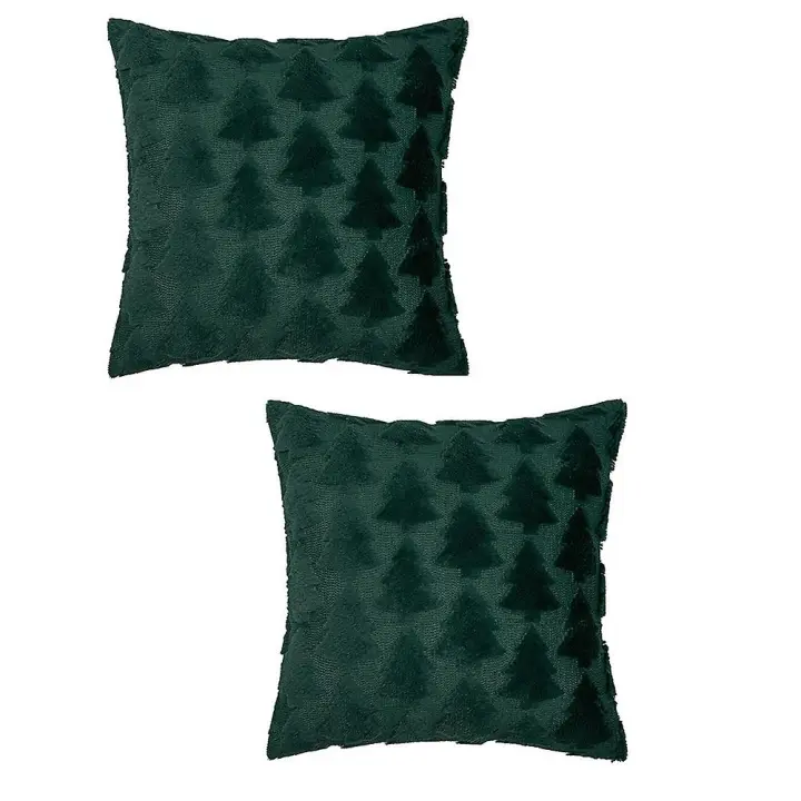 Fundas de Almohada Suave Sweatshirt Faux Fur-Hogar Decoración (2pcs) - 1