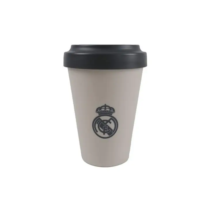 Vaso Térmico Real Madrid 400ml Oficial – Copa para Llevar Café Crema, Antiderrames, Licencia Original - 1