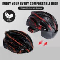 Casco de Bicicleta con visera Ligero con Gafas magnéticas, unisex, tamaño ajustable, para hombre y Mujer - details 1
