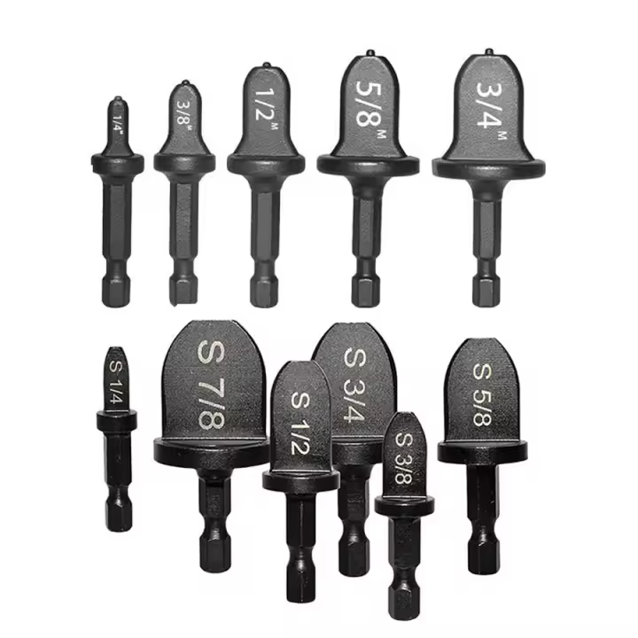 Juego De 11 Piezas Herramienta De Expansión De Tubo Hexagonal Para Metal Y Cobre Herramienta De Flaring Para Aire Acondicionado Y Baterías De Taladro Eléctrico - 1