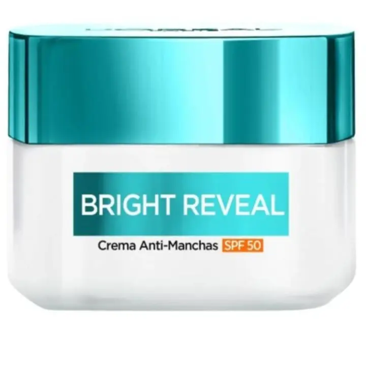 L'Oreal Bright Reveal Crema Hidratante Antimanchas con SPF 50 Ilumina, Uniformiza y Protege Niacinamida+ Mexoryl - 1