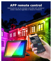 Floodlight Inteligente RGB TUYA Control Por App Y Voz 30W 50W 100W 220V AC Luz Exterior Para Jardín Fiesta Moderna IP66 - details 7