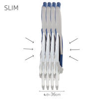 Silla de playa plegado slim Aktive, reclinable 6 posiciones antivuelco azul marino, medidas 47x60x94cm, aluminio, peso máx. 110 kg. - details 2