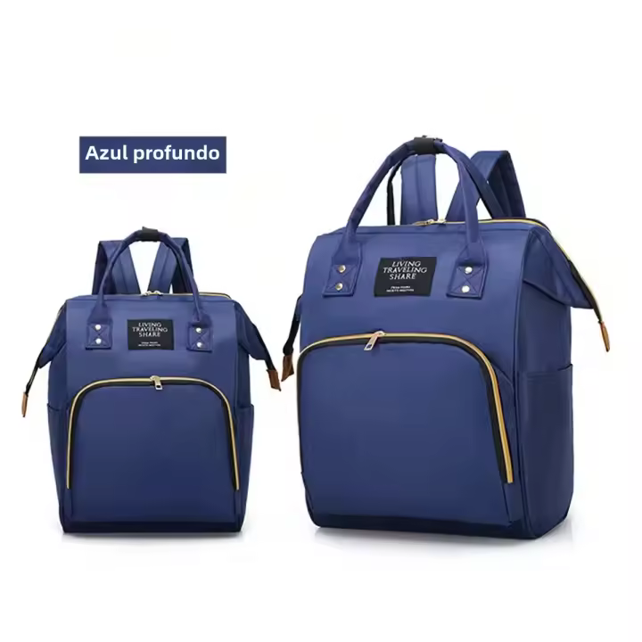 Nueva Bolsa De Hombro De Lona En Colores Para Mujer Bolsa De Bebé Para Viajes Bolsa De Agua Para Bebé Y Taza De Diaper Estilo Mochila - 1