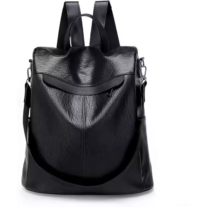 Mochila antirobo para Mujer, Bolso de mano, mochila para Mujer, Bolso de hombro de cuero PU a la moda, mochila de viaje impermeable, Bolso Escolar informal - 1