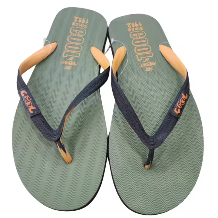 Chanclas Cool de caucho color verde/naranja - Calidad Cool - 1