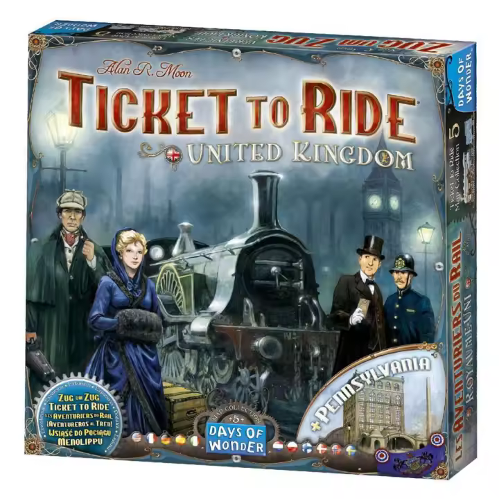 Asmodee - ¡Aventureros al Tren! Reino Unido (+ Pennsylvania) - 1