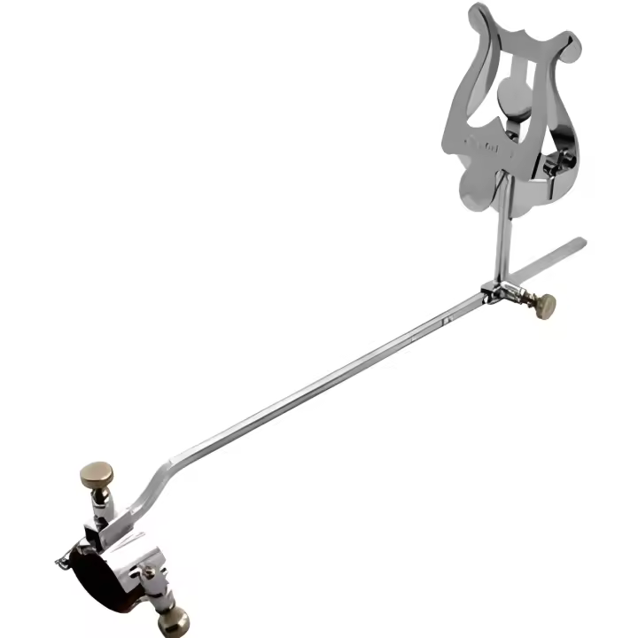 Atril super trombón, ajustable, bisagra Ø 21,3 mm Cromado - 1