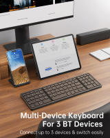 Mini Teclado Portátil Plegable Inalámbrico Bluetooth Para Mac Windows Laptop Tablet Teclado Numérico Delgado Y Ligero - details 0