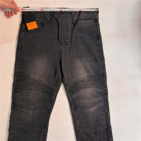 Pantalones De Motociclista Elásticos Y Rectos De Jeans Antideslizantes Nivel 2 Para Todas Las Estaciones Pantalones De Carreras Para Hombres Con Bolsillo Protector Integrado - details 1