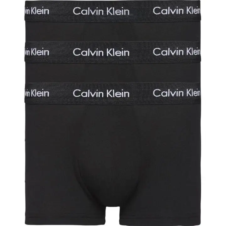 Calzoncillos tipo bóxer Calvin-Klein 3P de tiro bajo para hombre (paquete de 3) L - 1