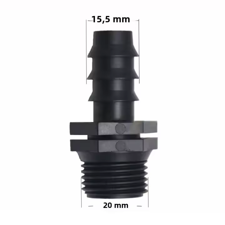 Conector De Barbaco De Jardín De Plástico 1PC Hembra/Macho Tamaño De Hilo 1/2 3/4 a 1 Pulgada Fitting De Riega Para Jardín - 1