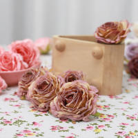 5pc Flores Artificiales De Seda Rosa Para Decoración De Hogar Fiesta De Navidad Boda Cumpleaños DIY De Flores Falsas Calidad Alta - details 4