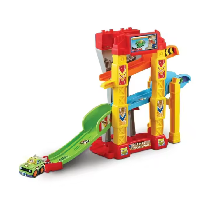 Tut Tut Bólidos 4 en 1 Pista de Carreras + Simón El Coche de Competición Vtech 556522 - 1