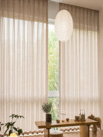 Cortinas De Algodón Y Lino Grueso Estilo Coreano Para Dormitorios Y Salones Translúcidas Con Cobertura Semi-oculta Material 100% Poliéster - details 3