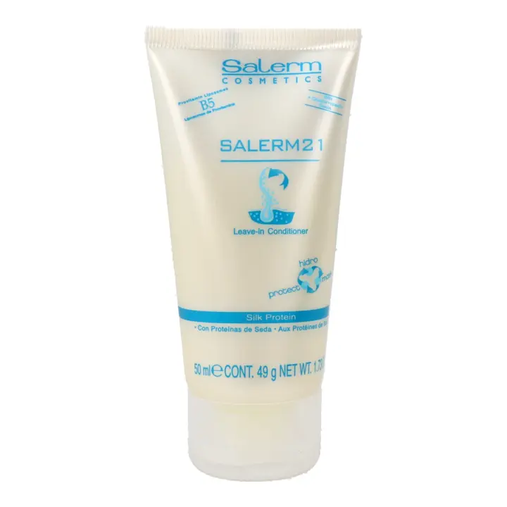 Salerm 21 tubo 50 ml, presume de un cabello hidratado y con brillo gracias a su acción. salerm 21 proporciona brillo y vida a los cabellos y los protege frente agentes externos como el sol, cloro, salitre o calor. - 1