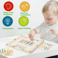 Juego Educativo De Madera Con Laberinto Magnético De Colores Y Formas Para Niños Mayores De 3 Años Herramienta Para El Desarrollo De Los Habilidades Motoras Finas - details 1