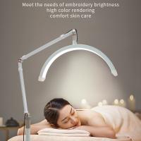 Lámpara de belleza de pie con soporte para teléfono móvil 3000-6000K, lámpara de media luna para extensión de pestañas, Luz redonda plegable y giratoria para salones de belleza y luz de relleno de tatuaj,cuidado de la piel, cejas,lámpara de belleza de pie - details 0