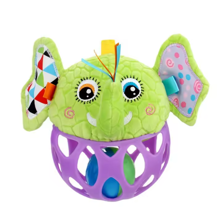 Pelota táctil de silicona para agarrar con la mano de Jollybaby, juguete de peluche con iluminación cognitiva para bebés - 1