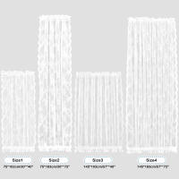 Cortinas De Puerta Transparentes Voile Floral Cortinas De Ventana Modernas Cortina De Puerta Semi-Translúcida Con Bolsa De Rodillo - details 1