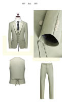 Traje De Boda Para Hombre De Alta Gama Tres Piezas Con Chaleco Y Pantalones Traje De Novio Casual Elegante Para Todas Las Estaciones - details 11
